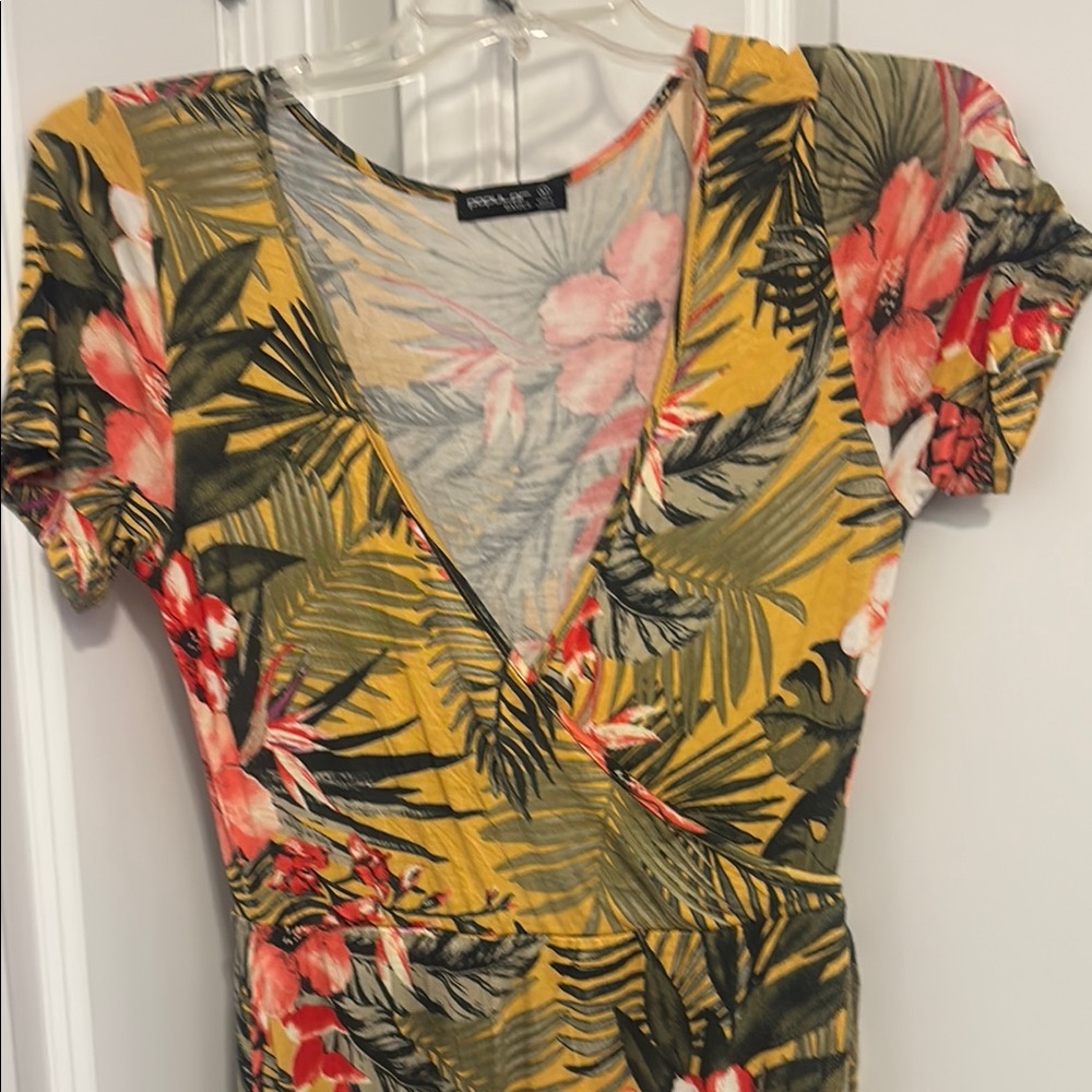Popular Basics Tropical Floral wrap Maxi Dress - Picture 3 of 7